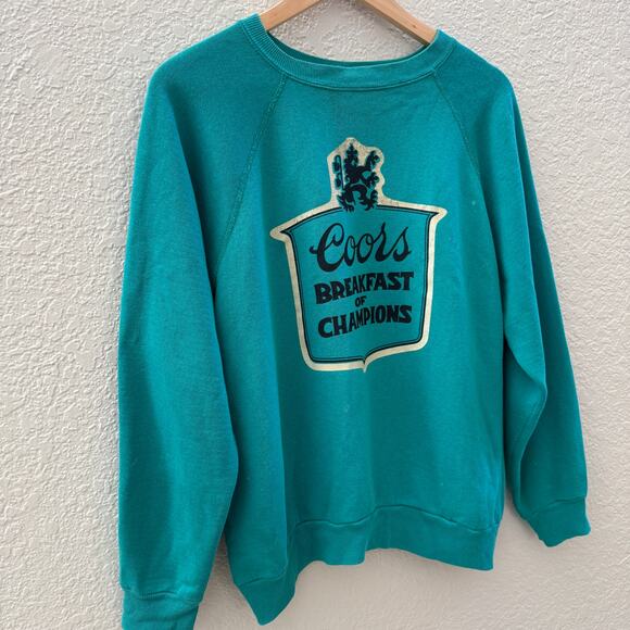 Vintage Coors Beer Pullover Crewneck Sweatshirt | Breakfast of Champions - Picture 6 of 6